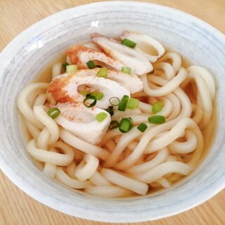 ちくわと小ねぎの温うどん